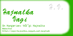 hajnalka vagi business card